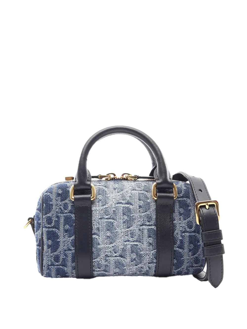 Christian Dior Pre-Owned 2020-2026 Nano Oblique Denim Groove 17 satchel - Blu