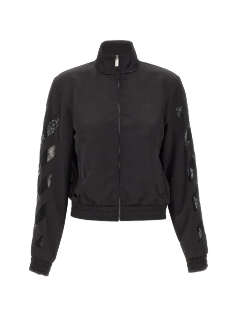 Off-White Diagonals lace satin track jacket