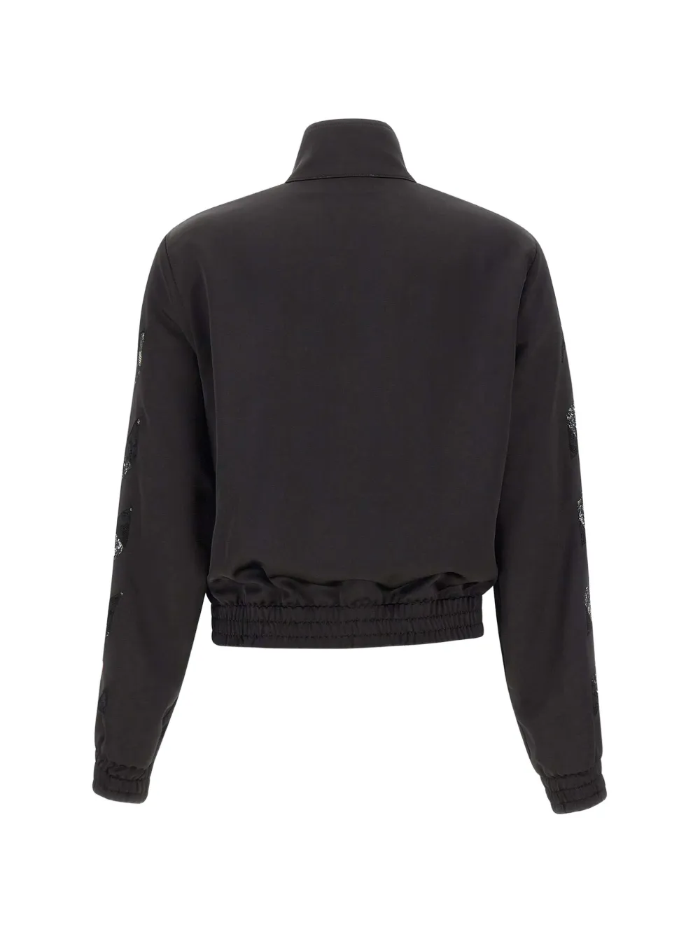 Off-White Diagonals satijnen trainingsjack met kant Zwart