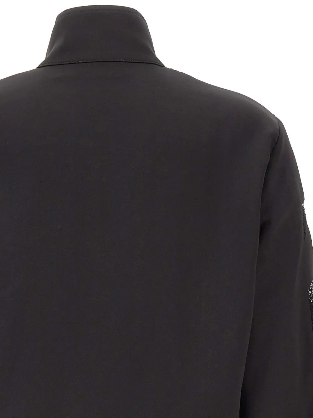 Off-White Diagonals satijnen trainingsjack met kant Zwart