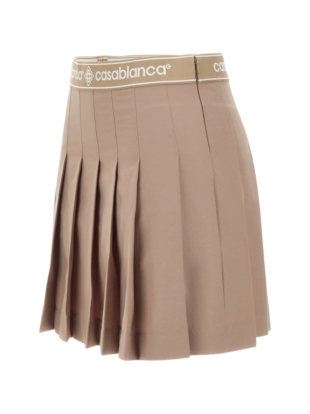 Casablanca Plooirok met logoband Bruin