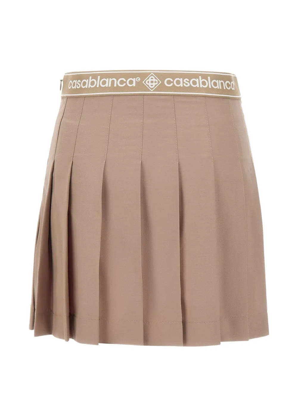 Casablanca Plooirok met logoband Bruin