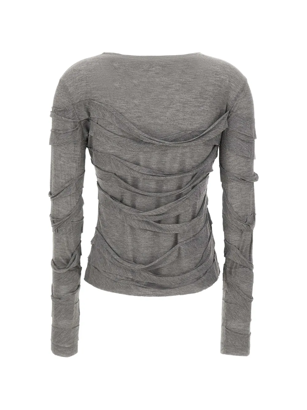 7 For All Mankind T-shirt met ruches Grijs