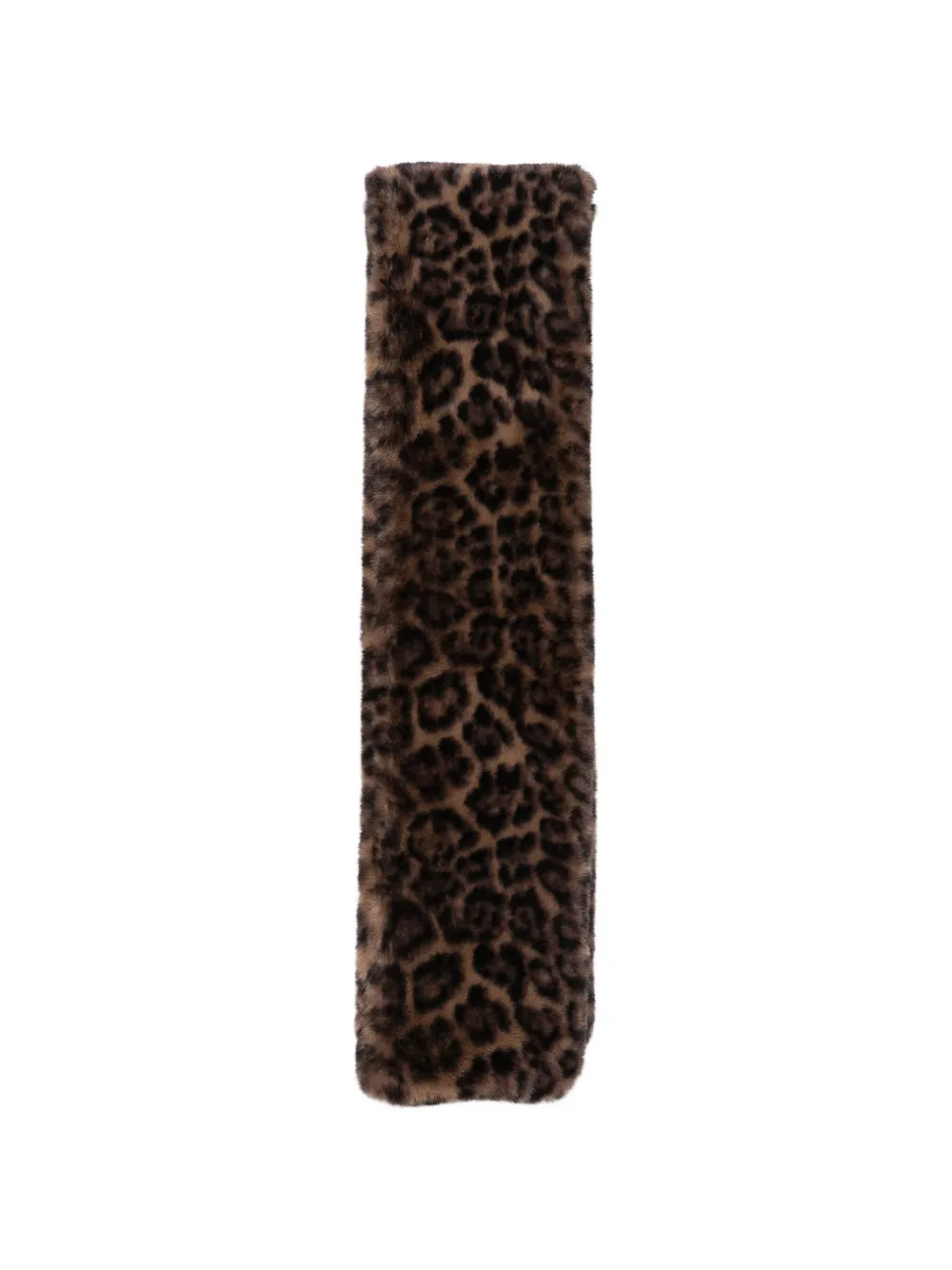 Apparis Sciarpa in pelliccia sintetica con stampa leopardata - Marrone