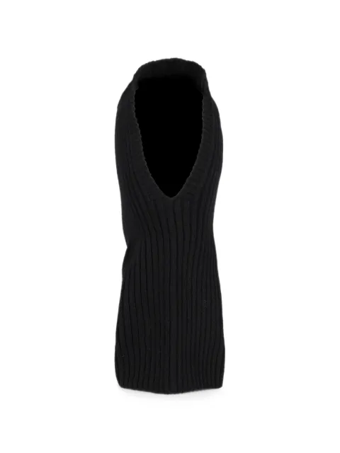 Needles wool ribbed-knit balaclava