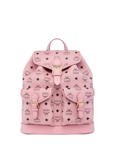 MCM small Aren Visetos-print buckled backpack