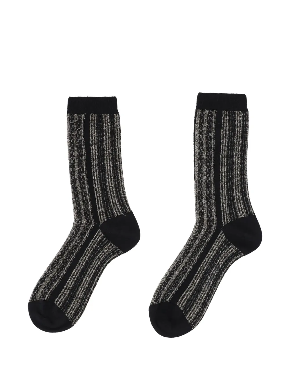 ANT45 Mannar metallic-thread socks - Nero