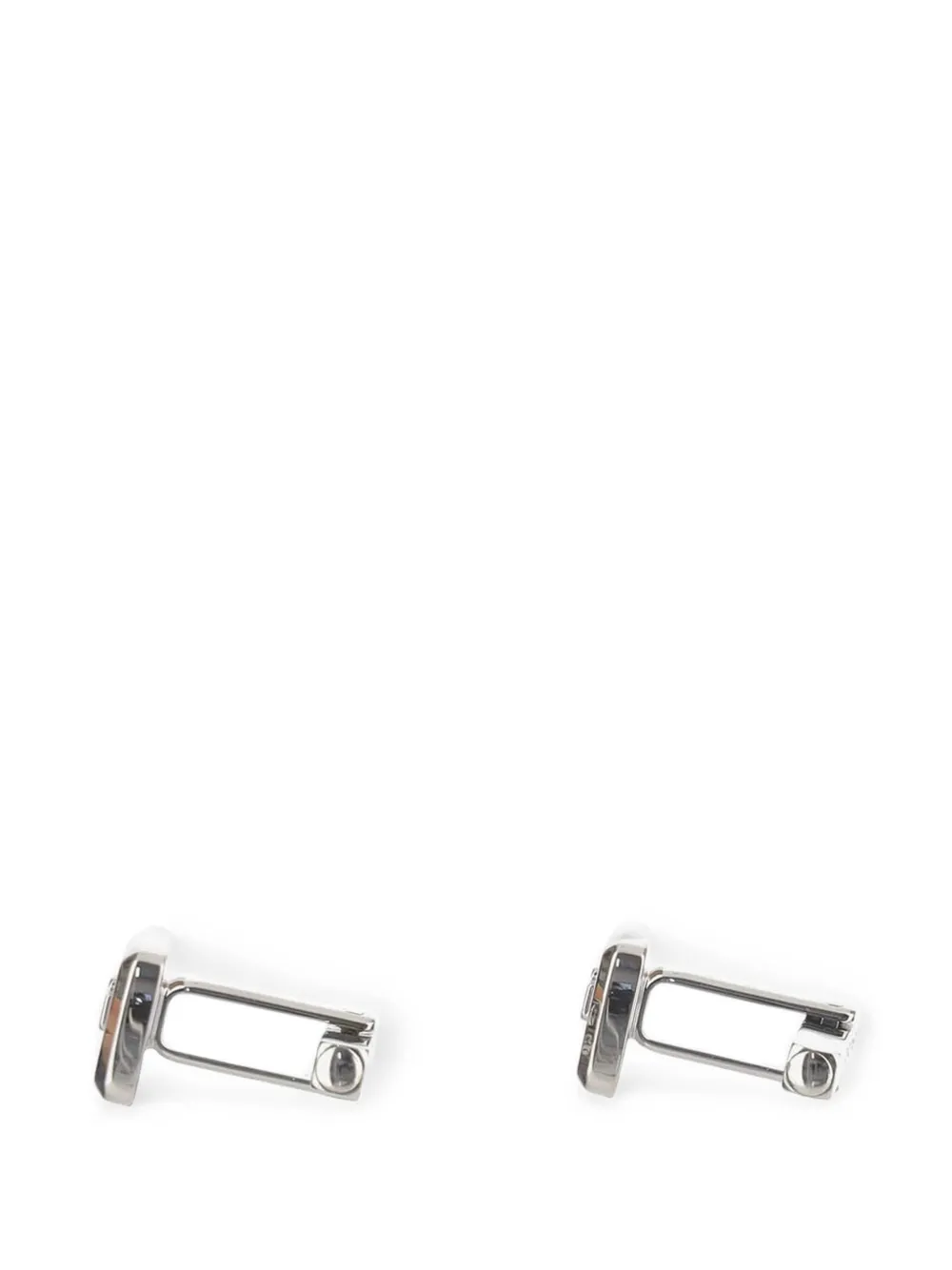 BOSS Manchetknopen met dubbel B-monogram en emaille inzetstuk Zilver