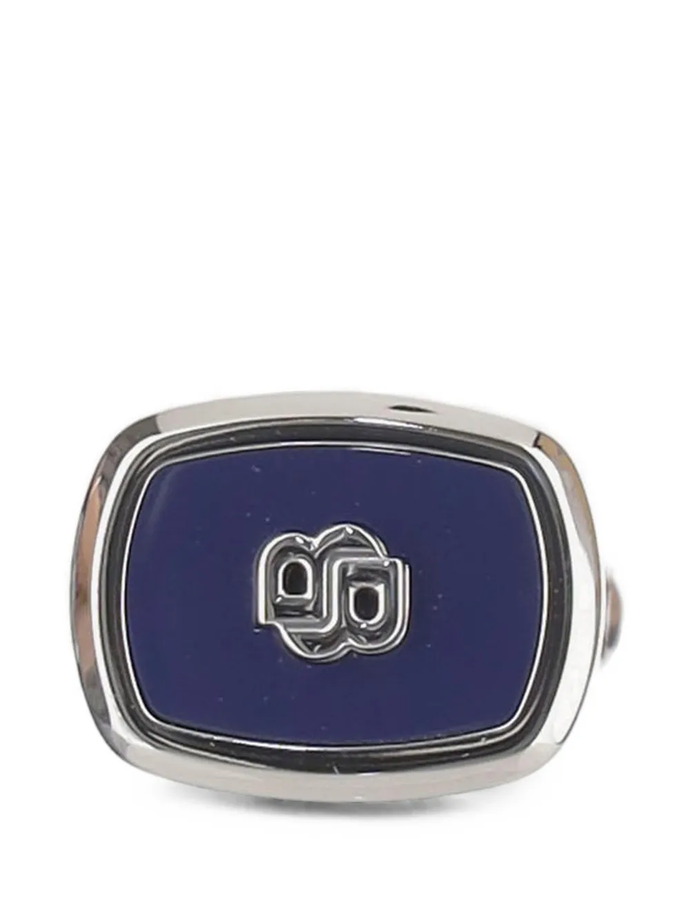 BOSS Manchetknopen met dubbel B-monogram en emaille inzetstuk Zilver