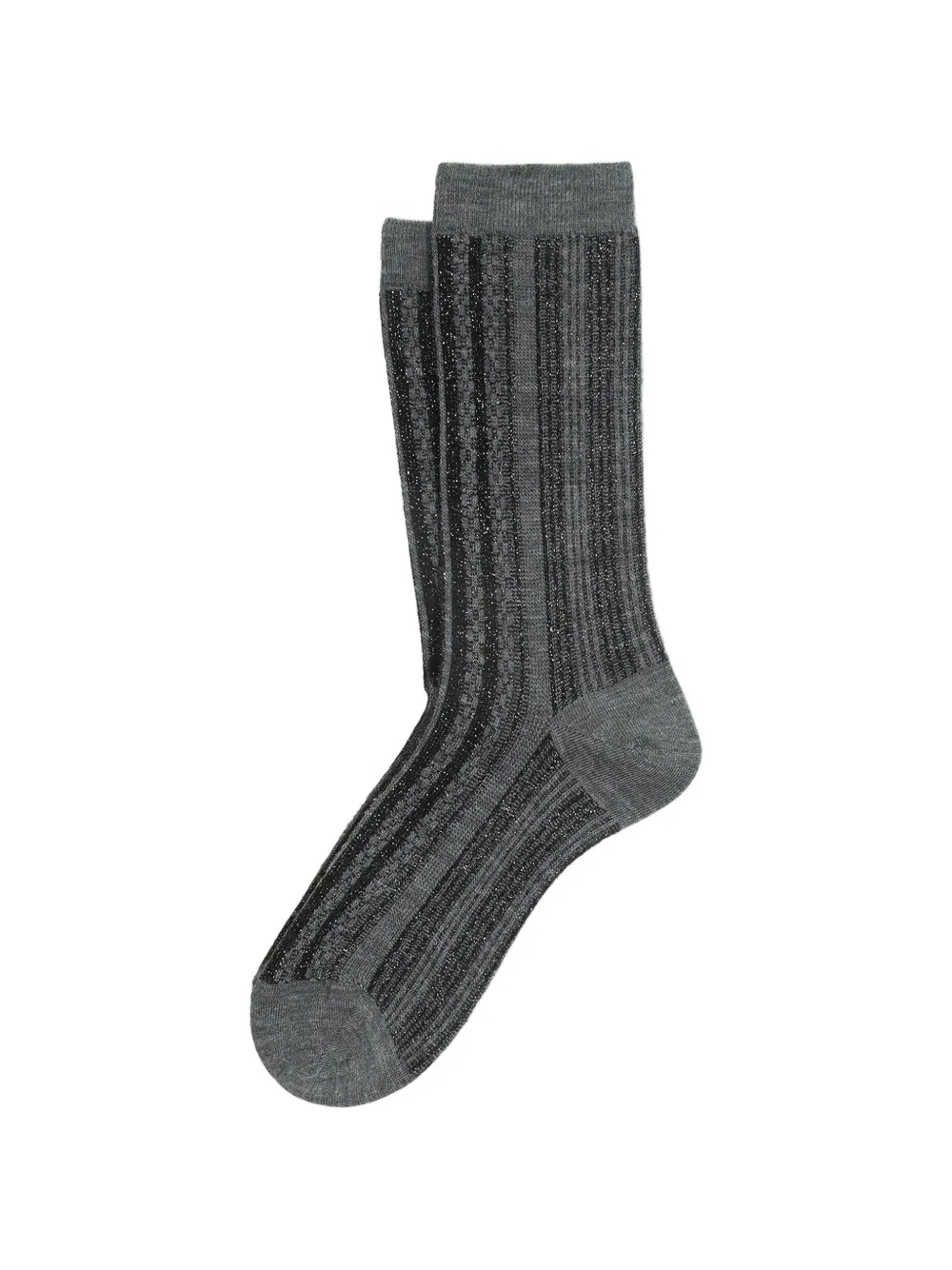 ANT45 Calzini Mannar a coste con glitter - Grigio