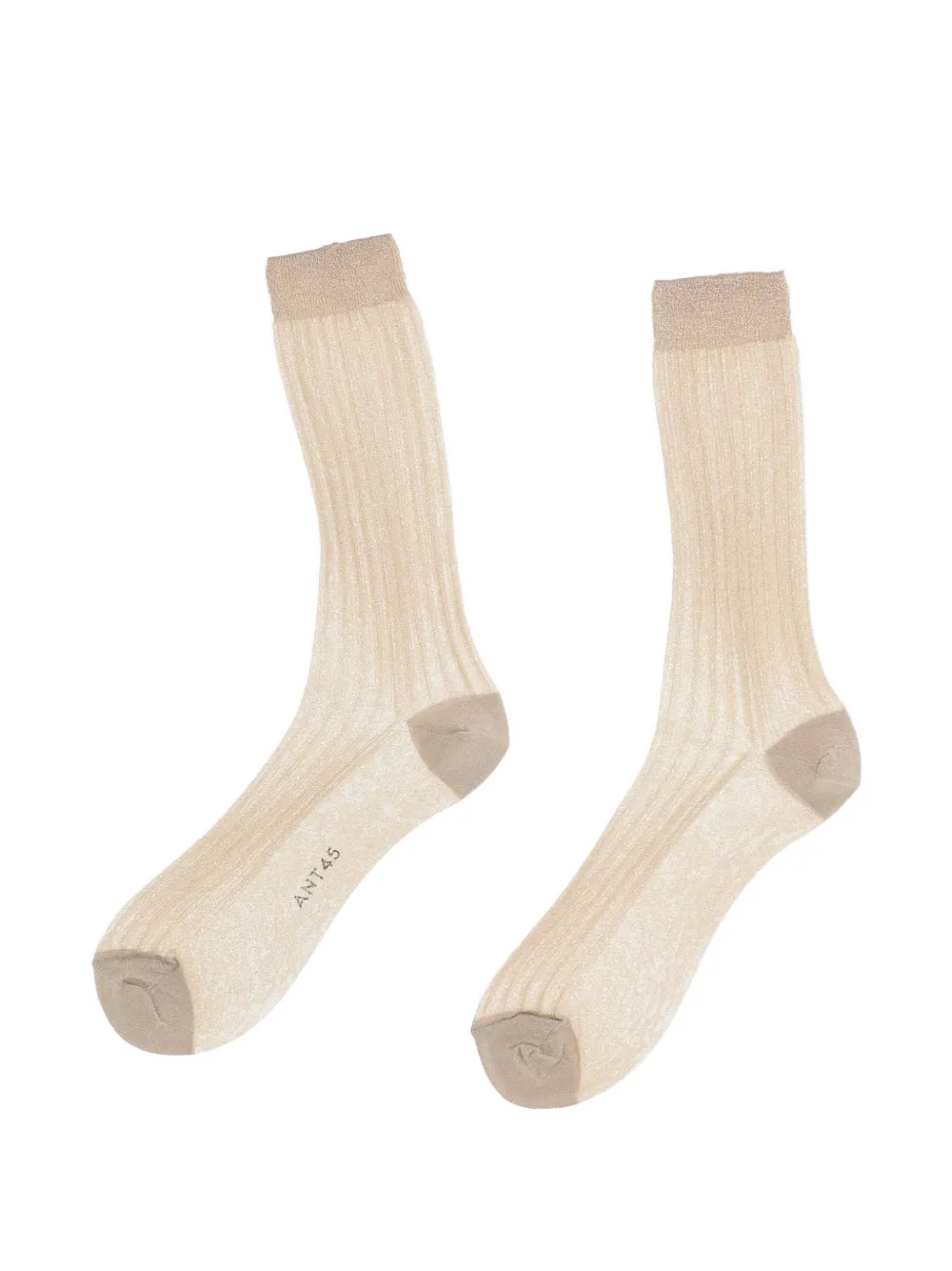 ANT45 Ilex ribbed socks - Toni neutri
