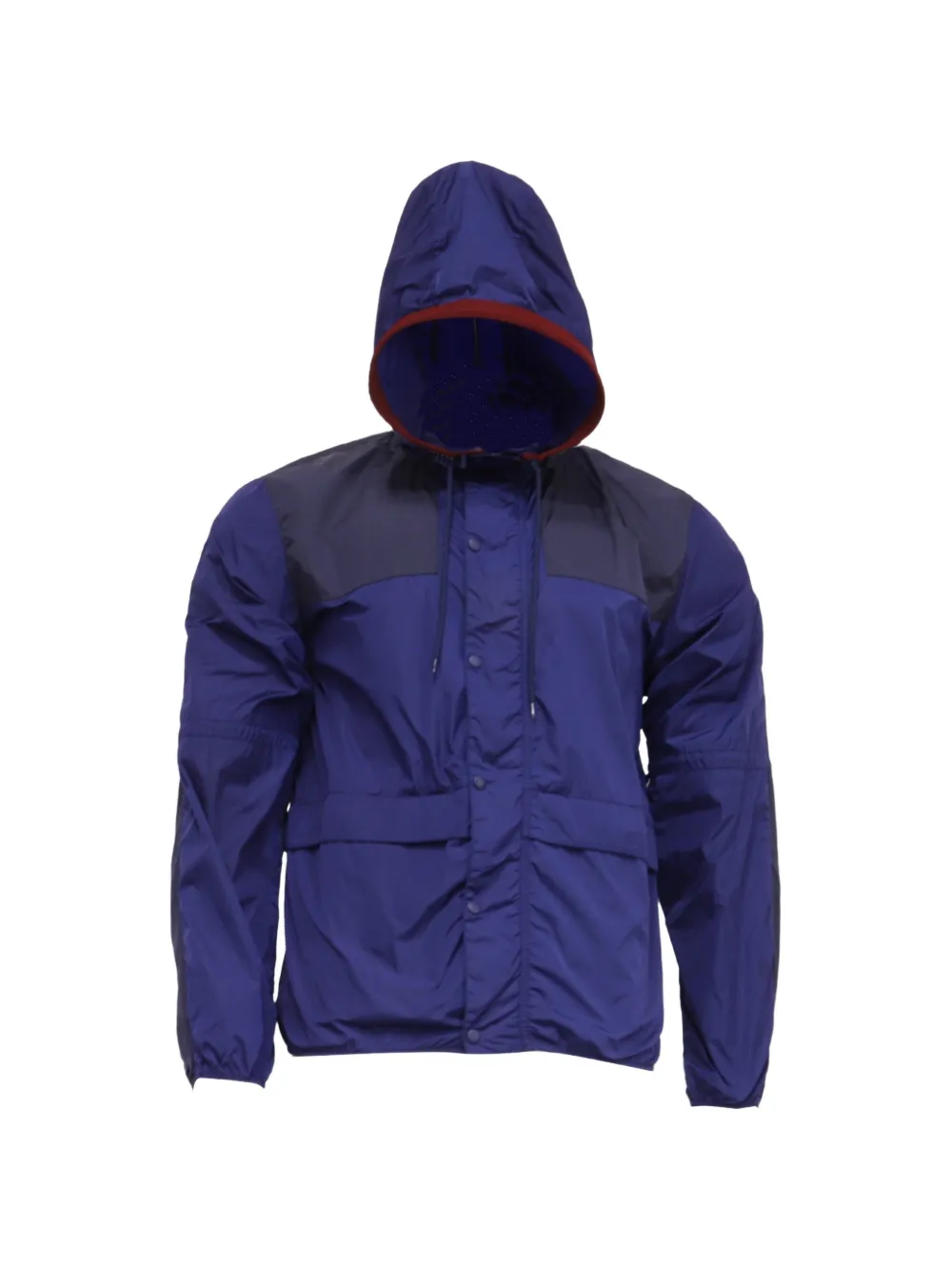 Moncler Vintage coupe-vent boutonné à capuche - Bleu