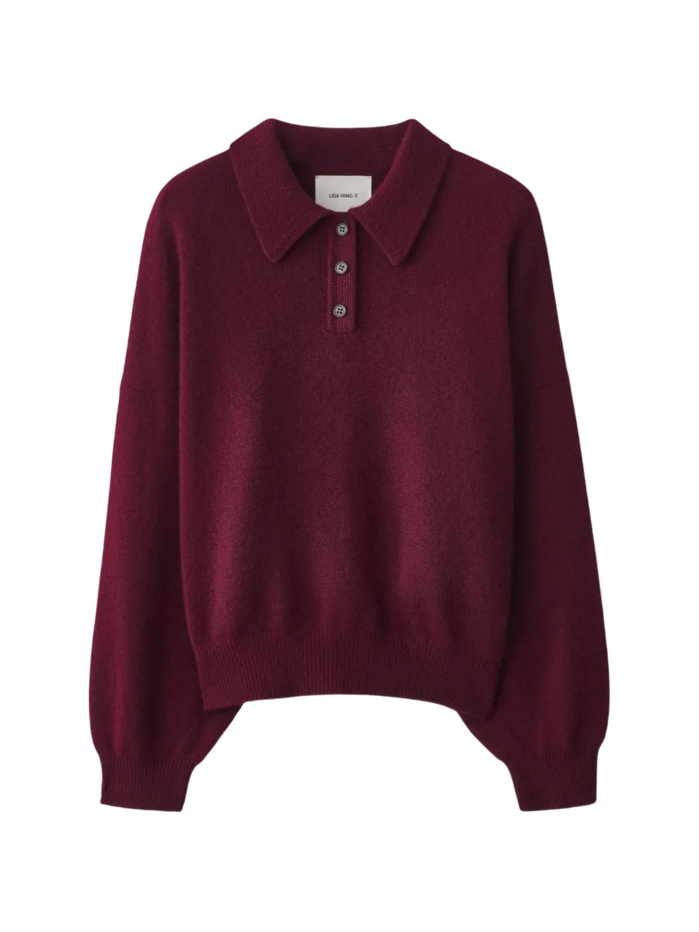 Lisa Yang Etta buttoned polo shirt - Rosso