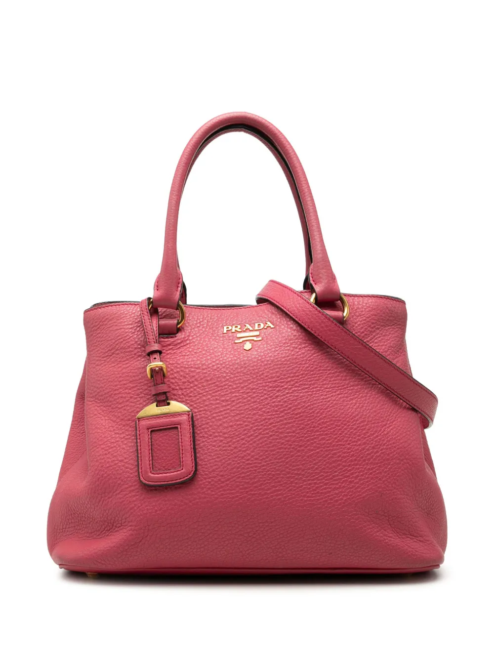 Prada Pre-Owned 2010-2026 Vitello Daino Open Convertible Tote satchel - Rosa