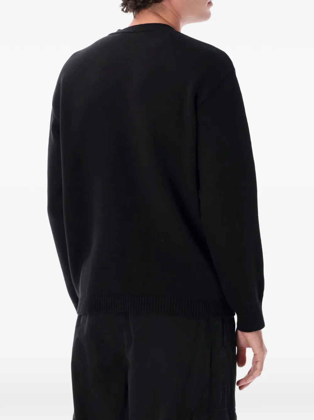 Stone Island Trui met ronde hals en Compass-patch Zwart