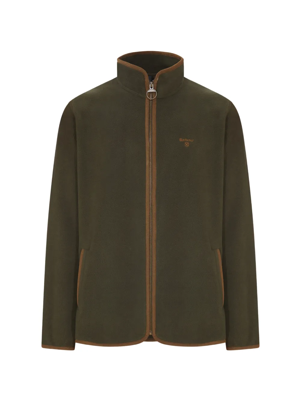 Barbour Harwood logo-embroidered fleece jacket - Verde
