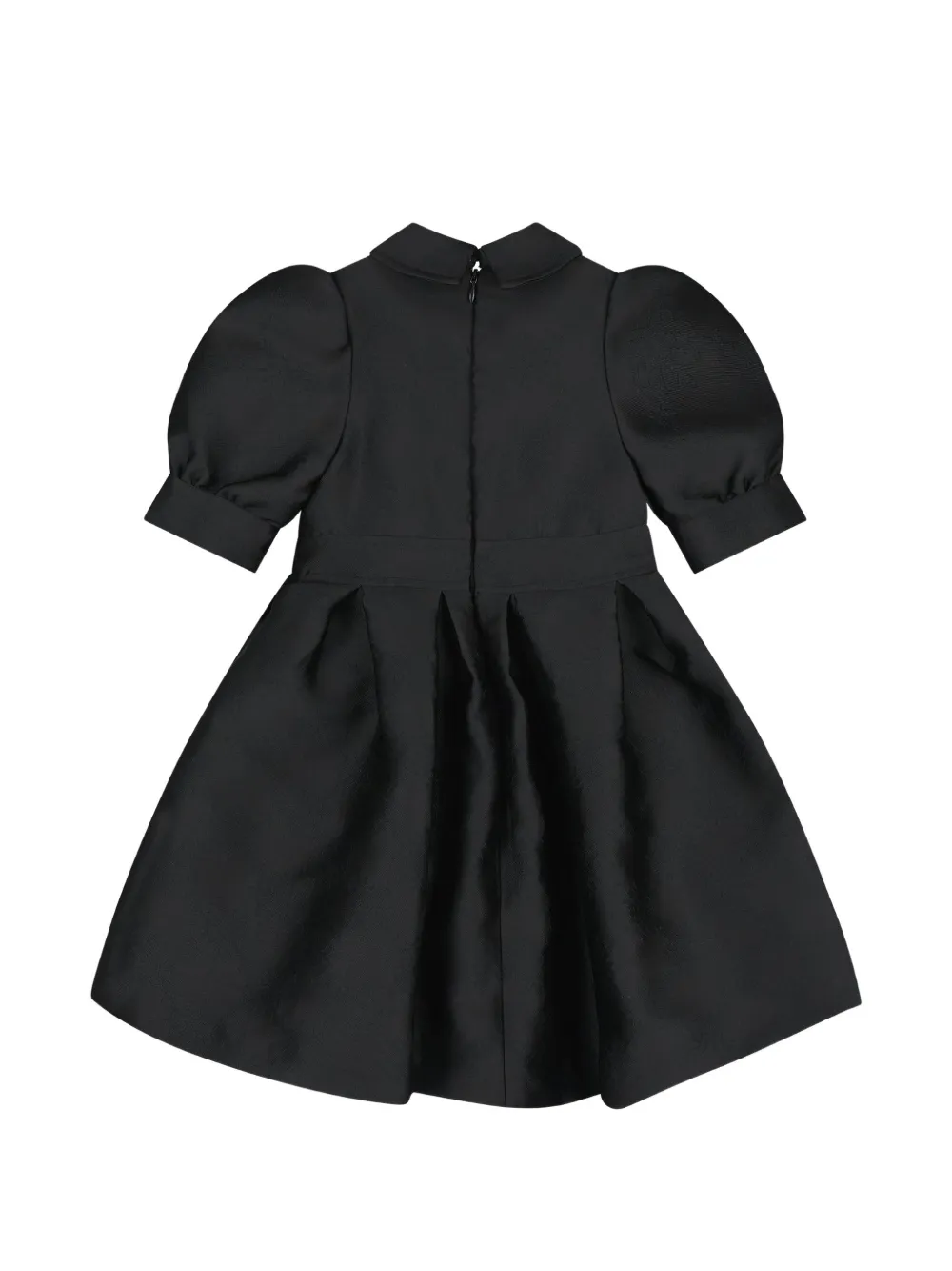 ELIE SAAB JUNIOR puff-sleeve pleated dress Zwart