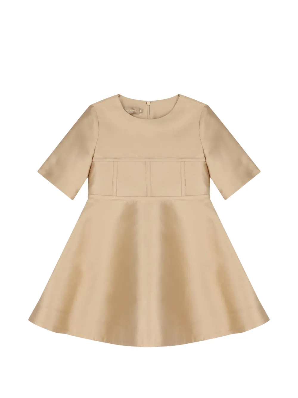 ELIE SAAB JUNIOR Mikado panelled flared mini dress Beige