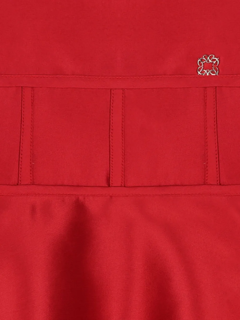 ELIE SAAB JUNIOR logo-plaque mikado A-line dress Rood