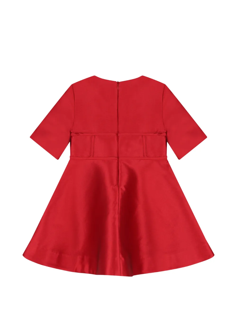 ELIE SAAB JUNIOR logo-plaque mikado A-line dress Rood