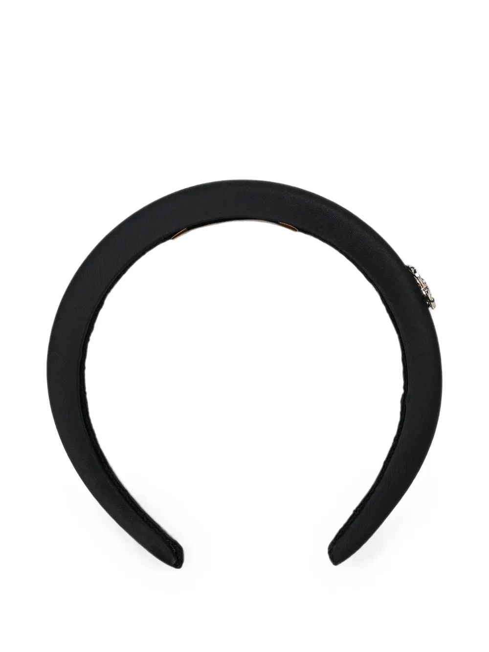 ELIE SAAB JUNIOR logo-plaque padded headband Zwart
