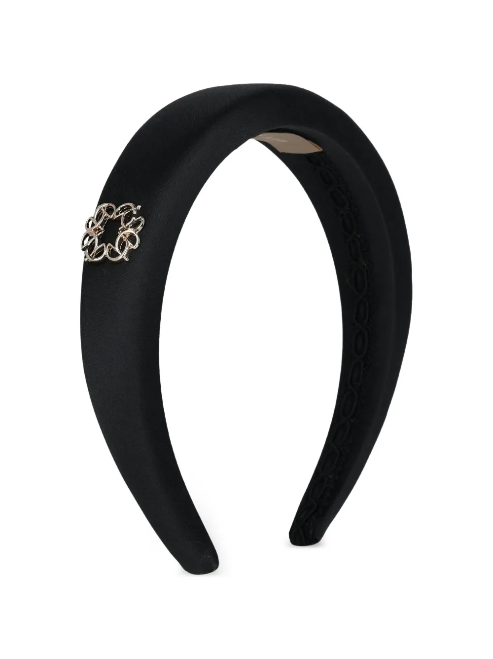 ELIE SAAB JUNIOR logo-plaque padded headband Zwart