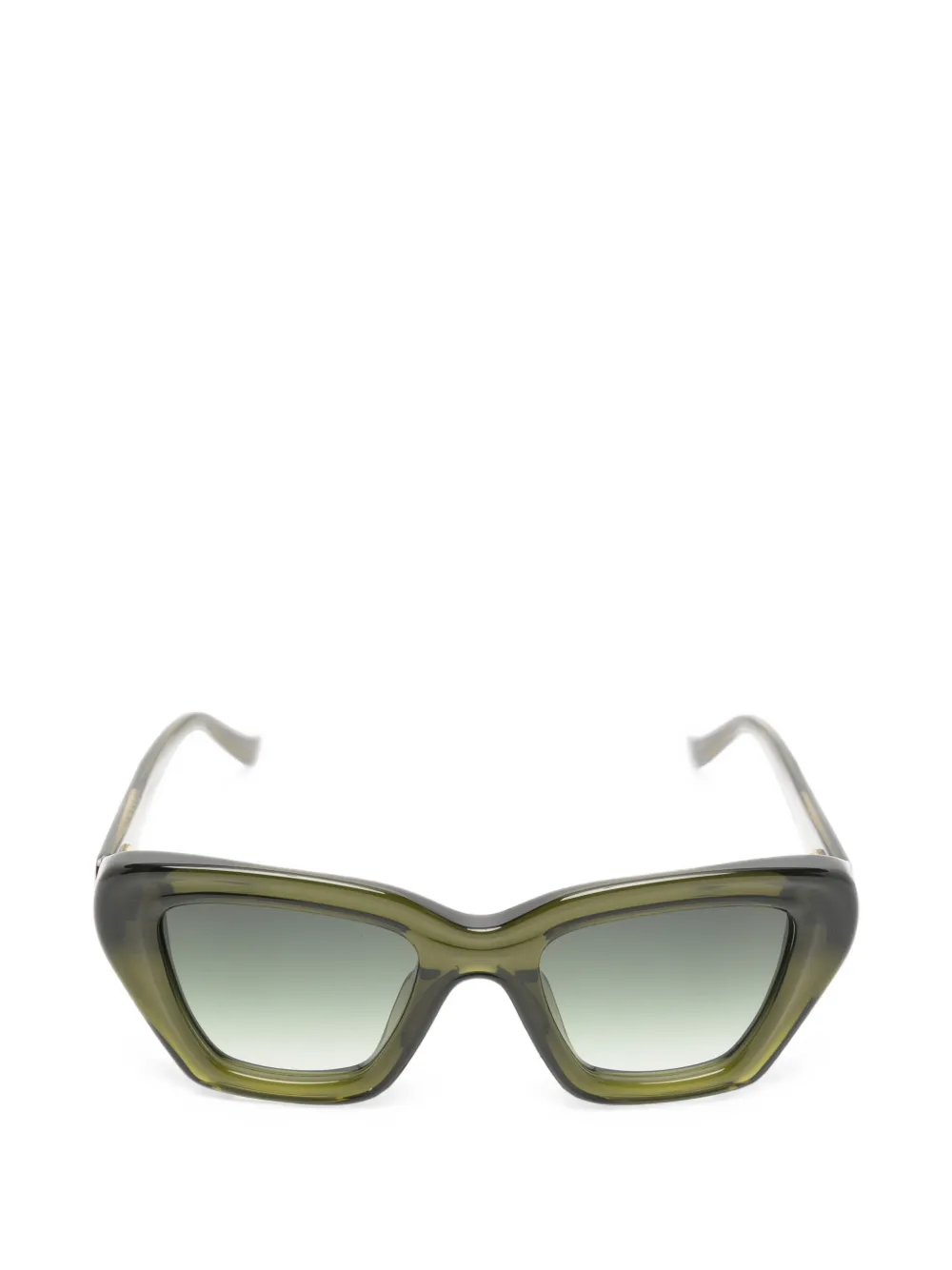 Yohji Yamamoto geometric-frame sunglasses - Verde