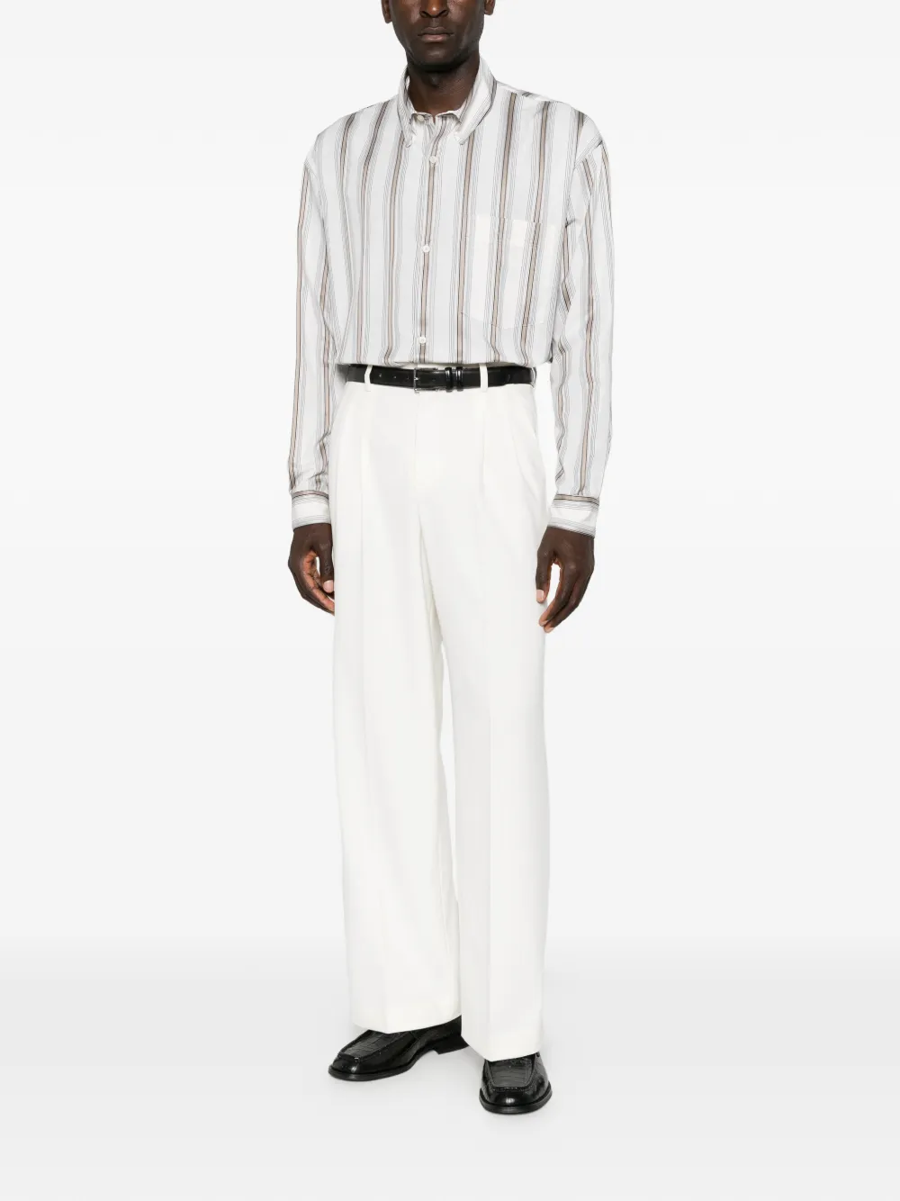 ROSSI Noa pleated trousers - Blanc