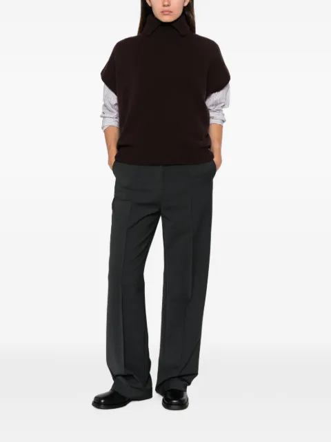 nicholson & nicholson Puff ribbed-knit roll-neck sweater
