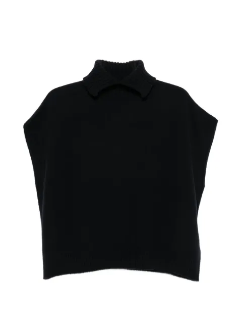 nicholson & nicholson Puff ribbed-collar sleeveless sweater