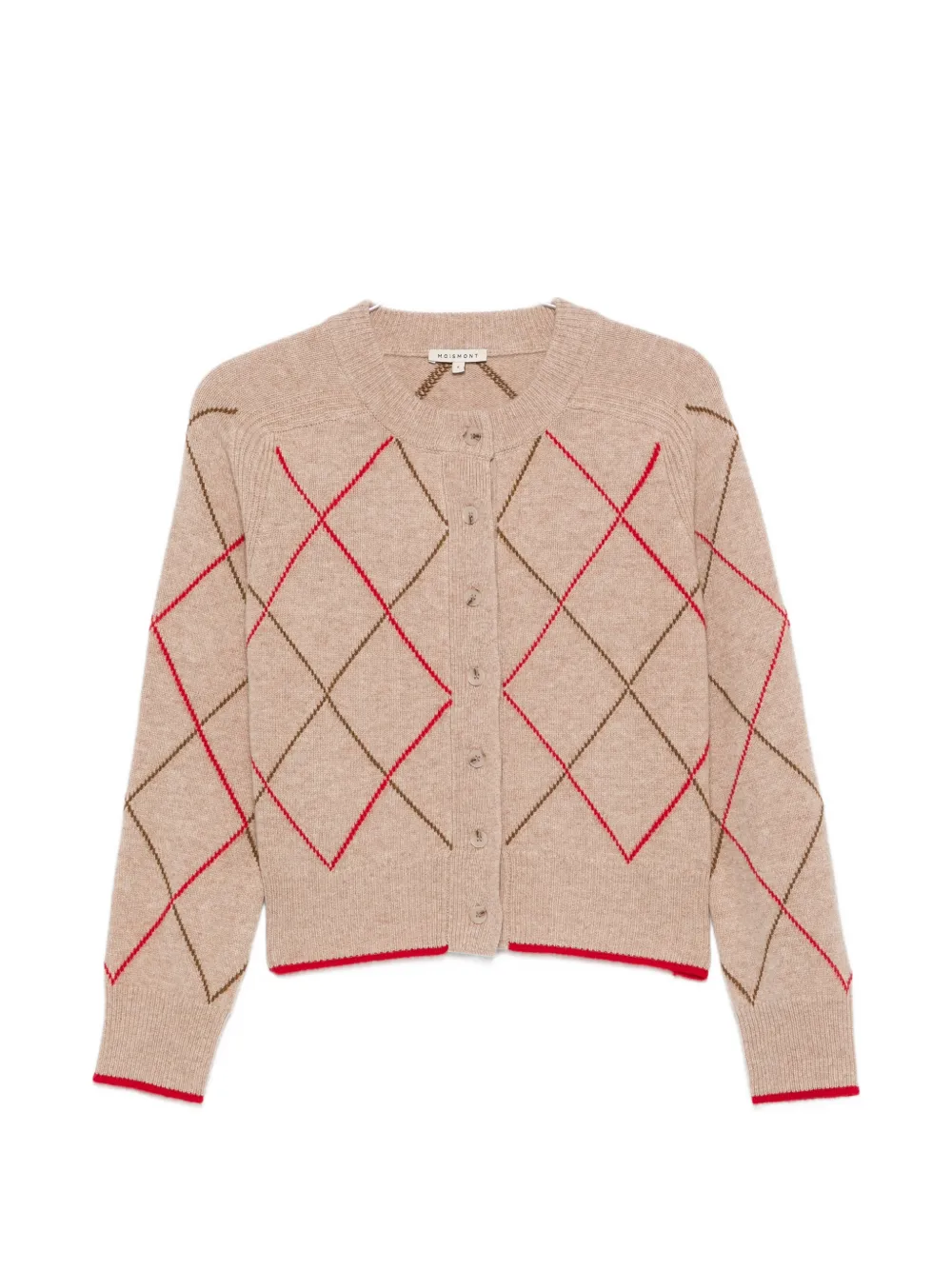 MOISMONT argyle-knit cardigan