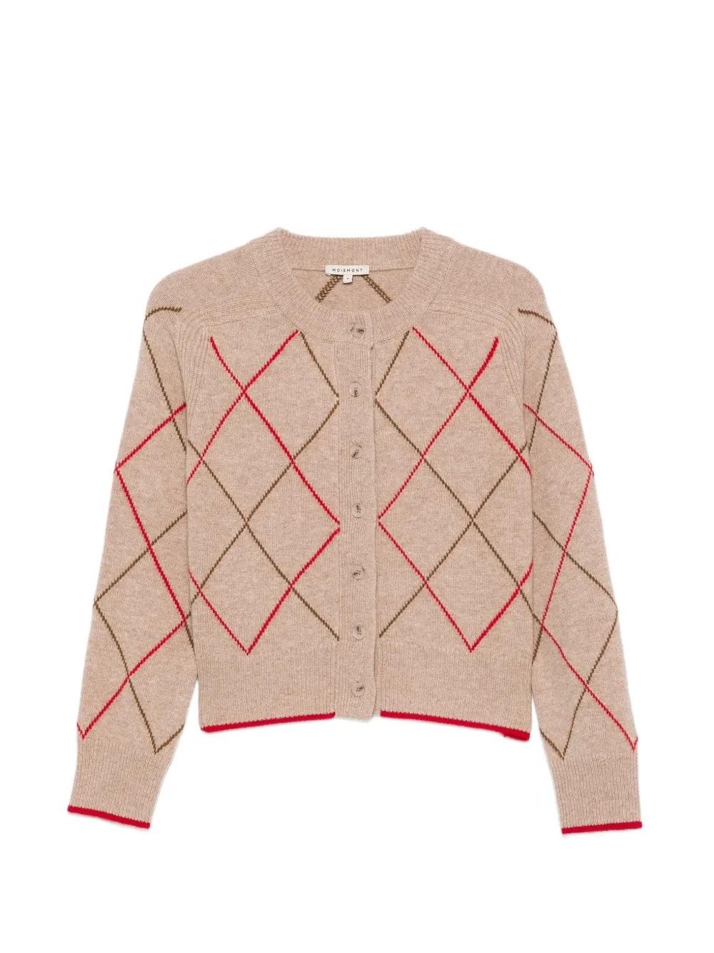 MOISMONT argyle-knit cardigan