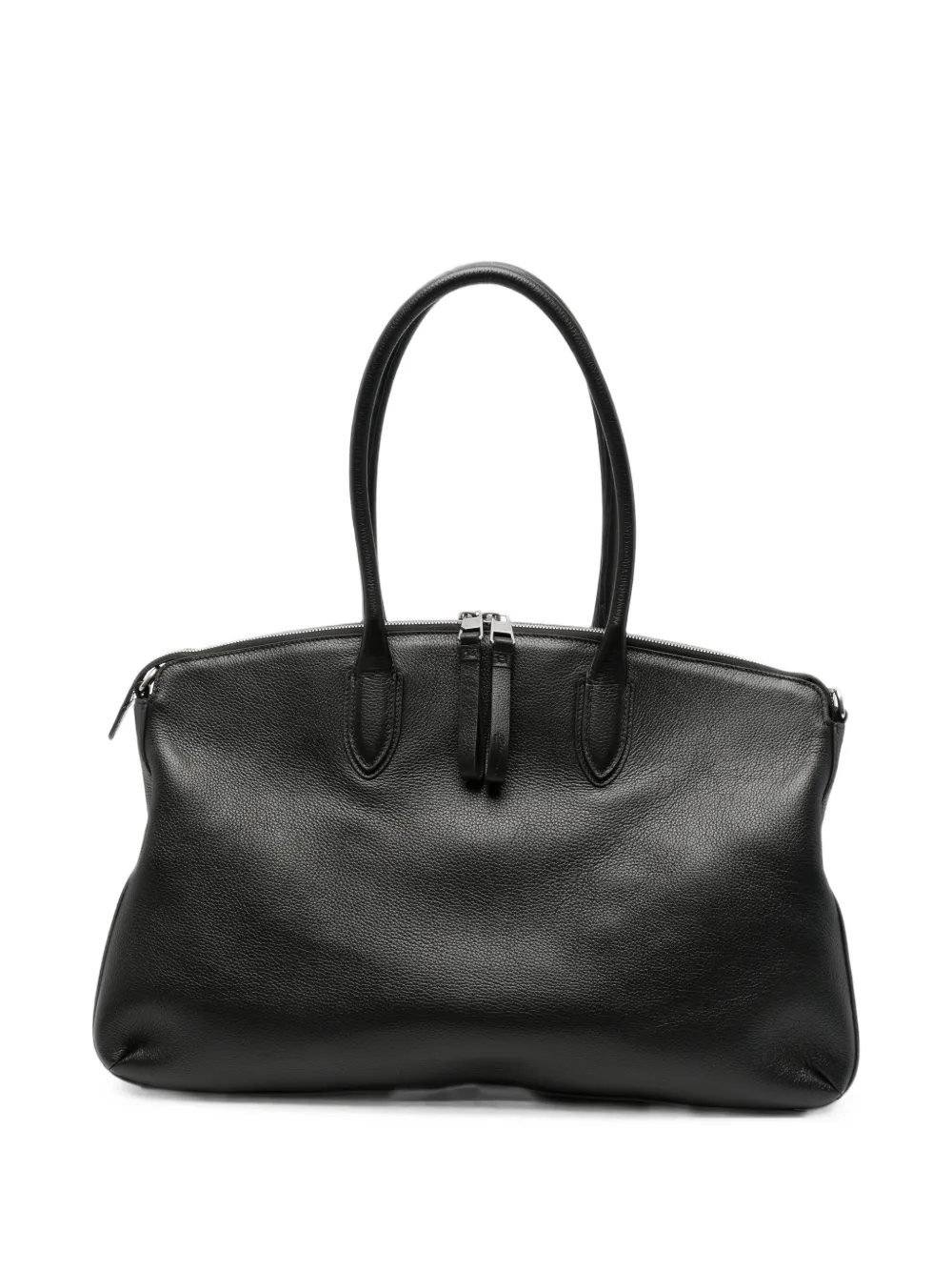 Borsalino medium grain-texture tote bag - Nero