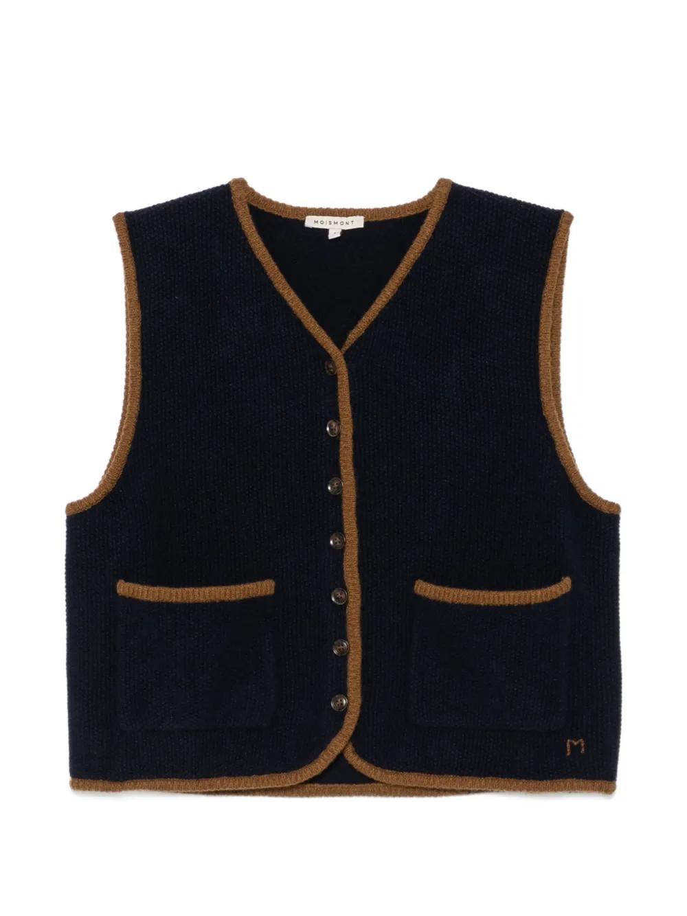 MOISMONT Angele contrast-trim button-up cardigan