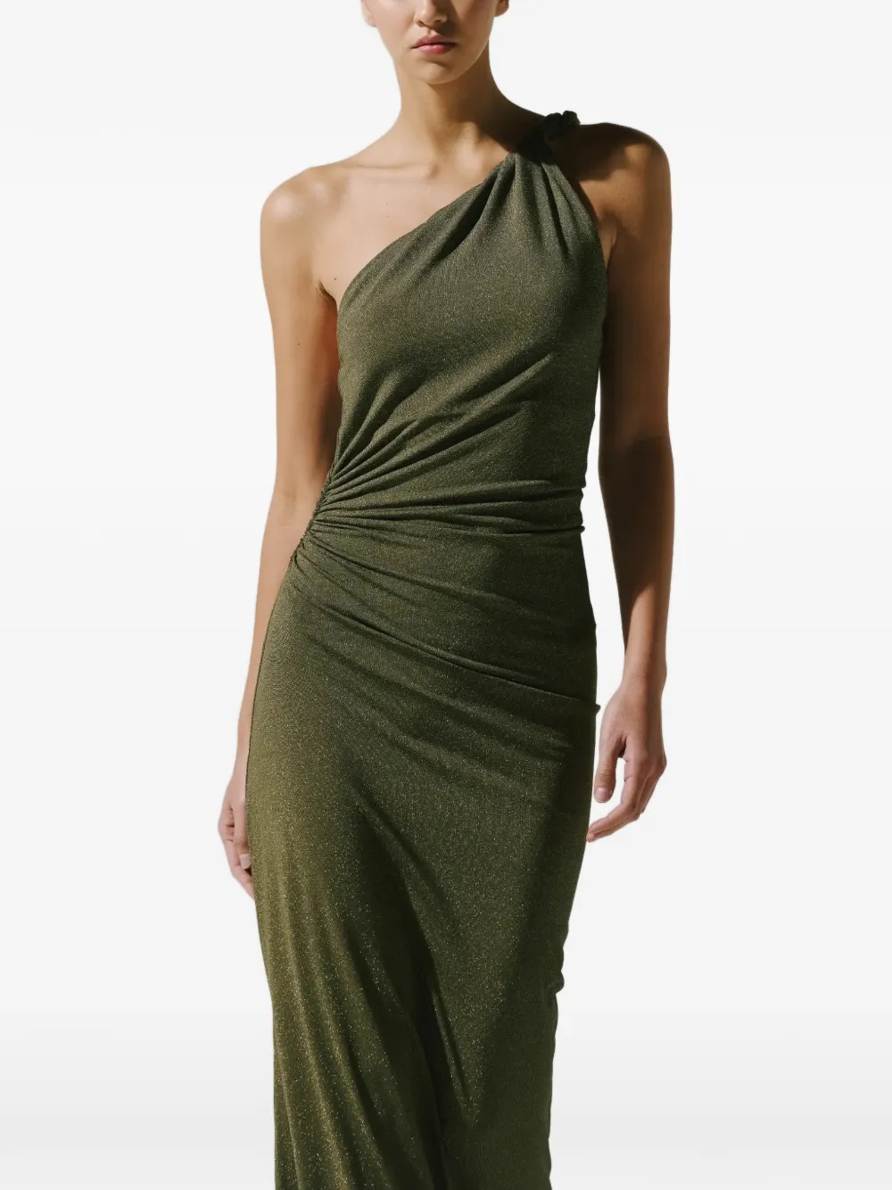 Baobab Celele one-shoulder ruched maxi dress