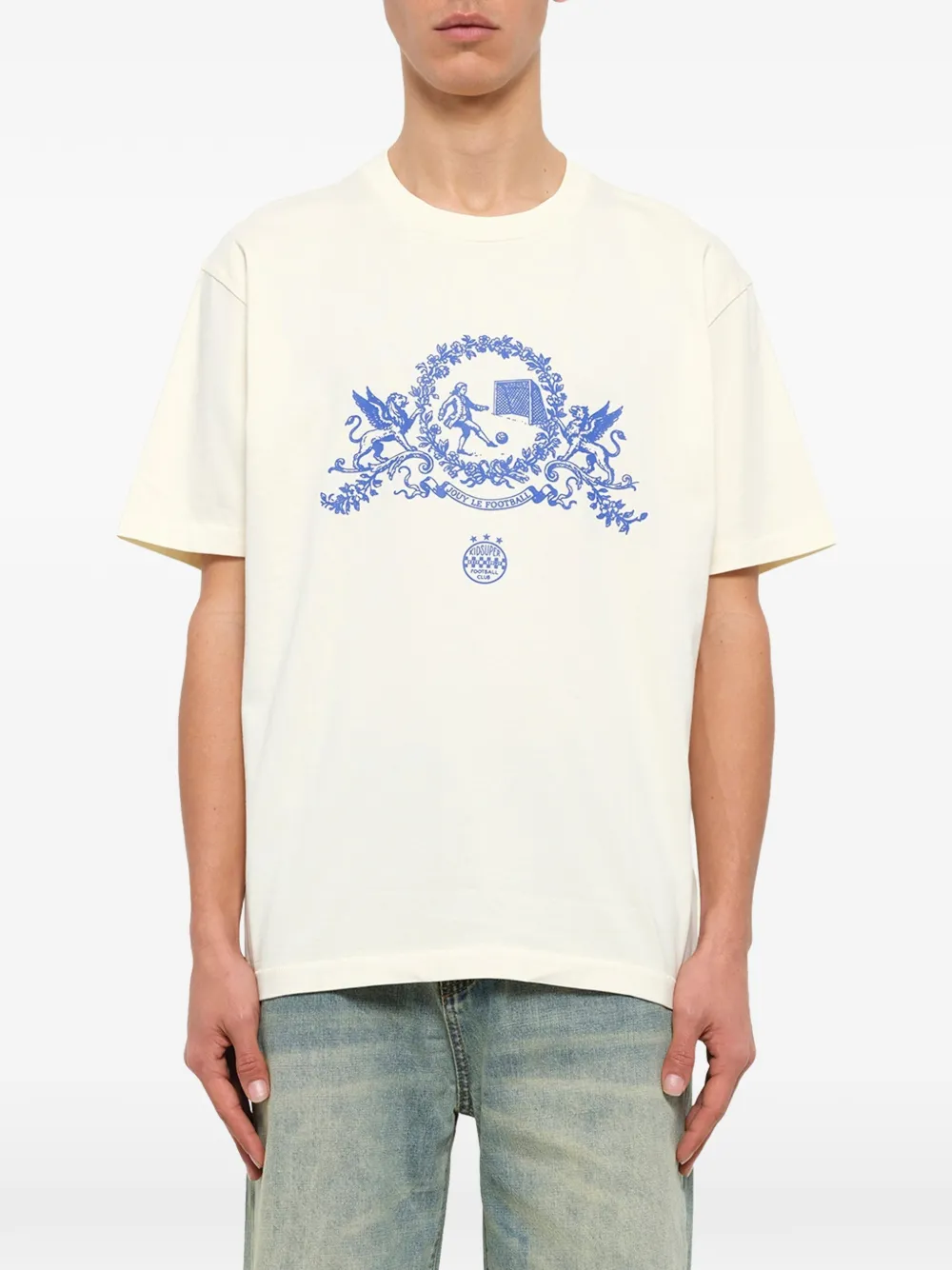 KidSuper Le Tour T-shirt met grafische print Beige