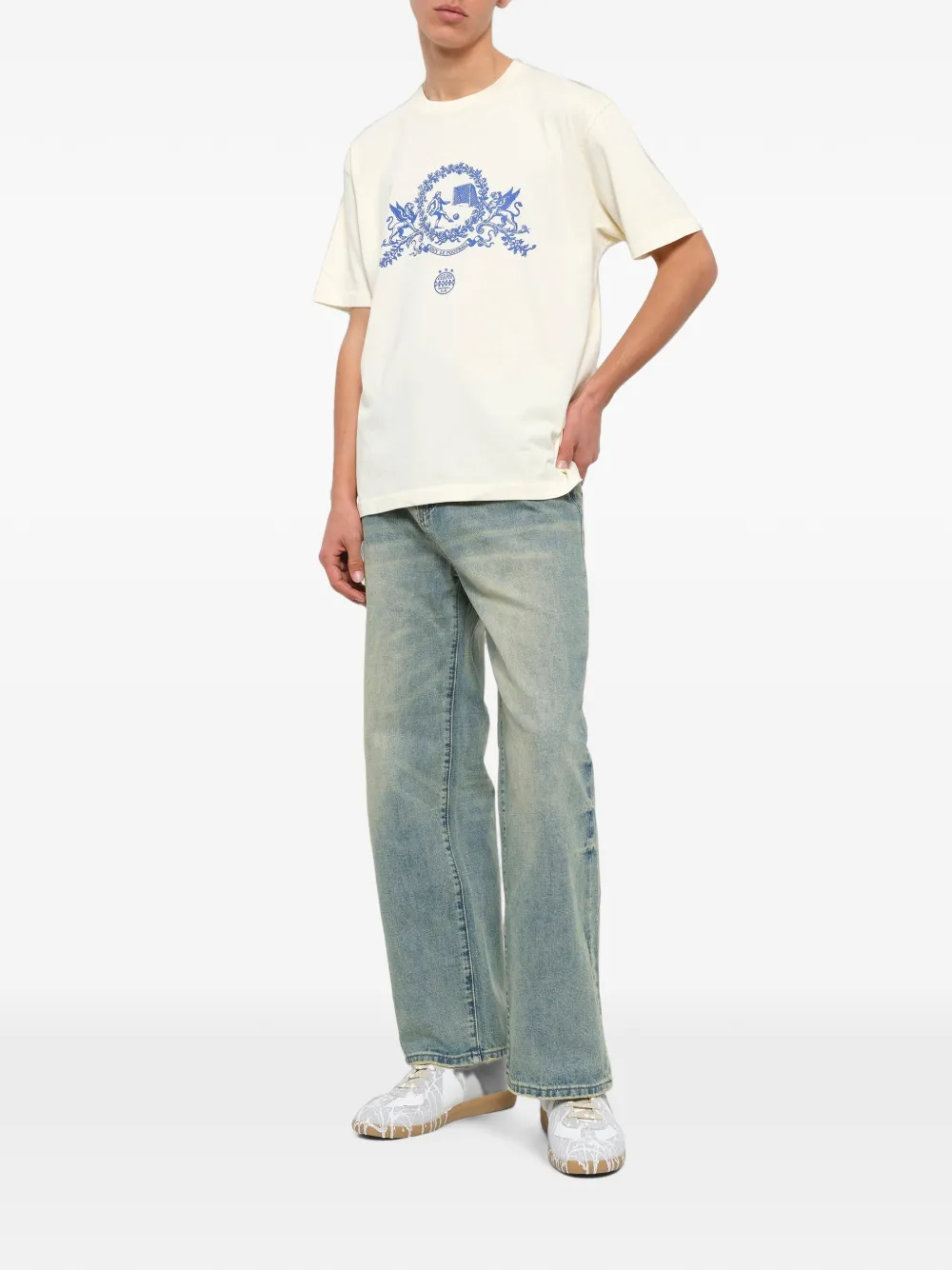 KidSuper Le Tour T-shirt met grafische print Beige