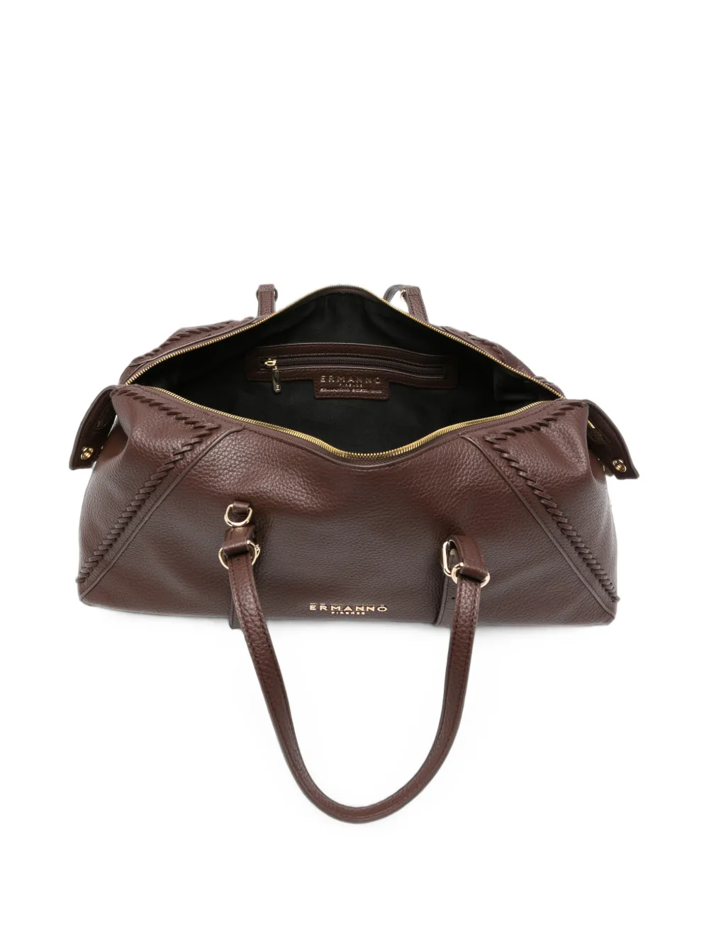 ERMANNO FIRENZE large braided-trim tote bag Bruin