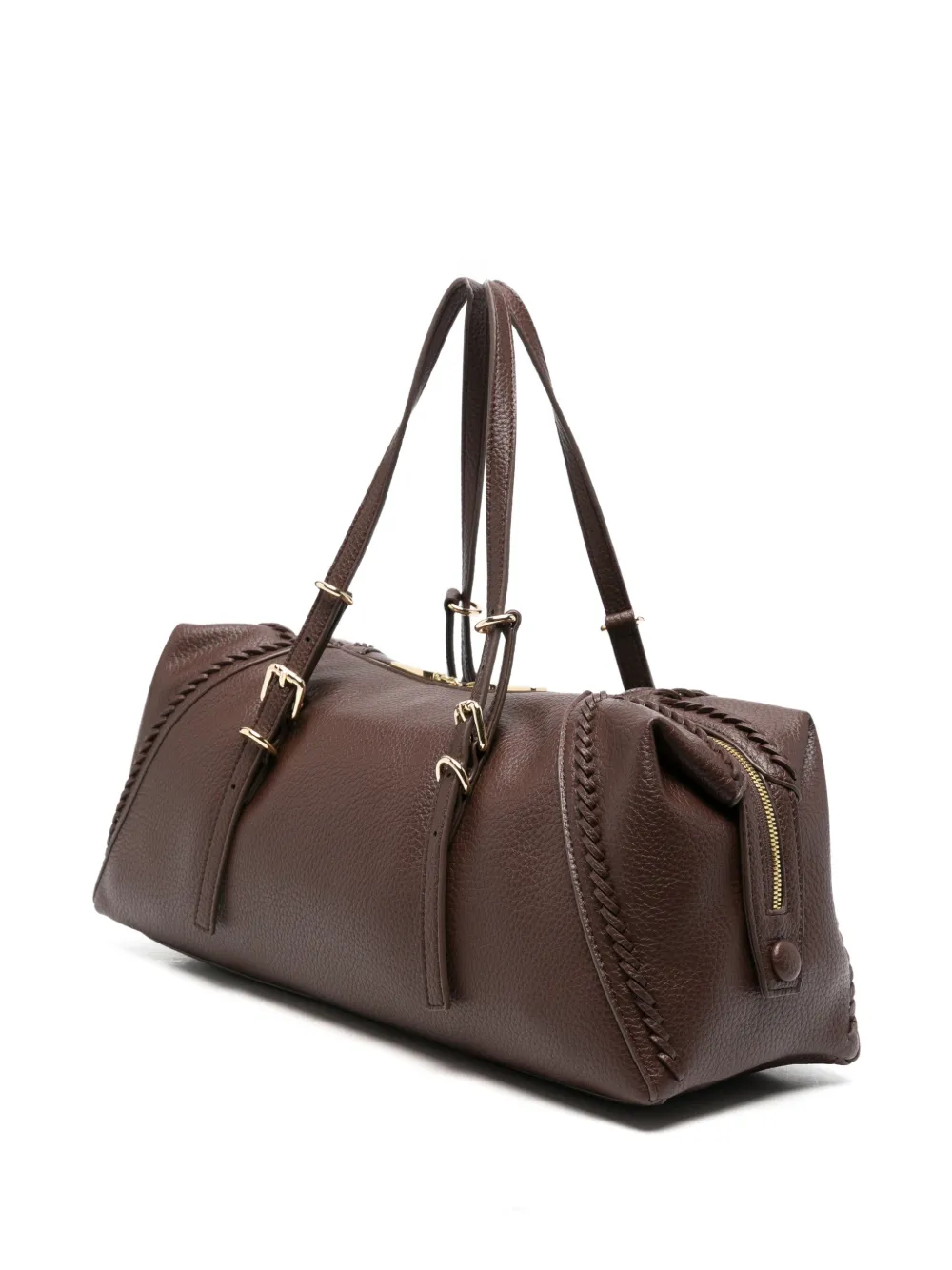 ERMANNO FIRENZE large braided-trim tote bag Bruin