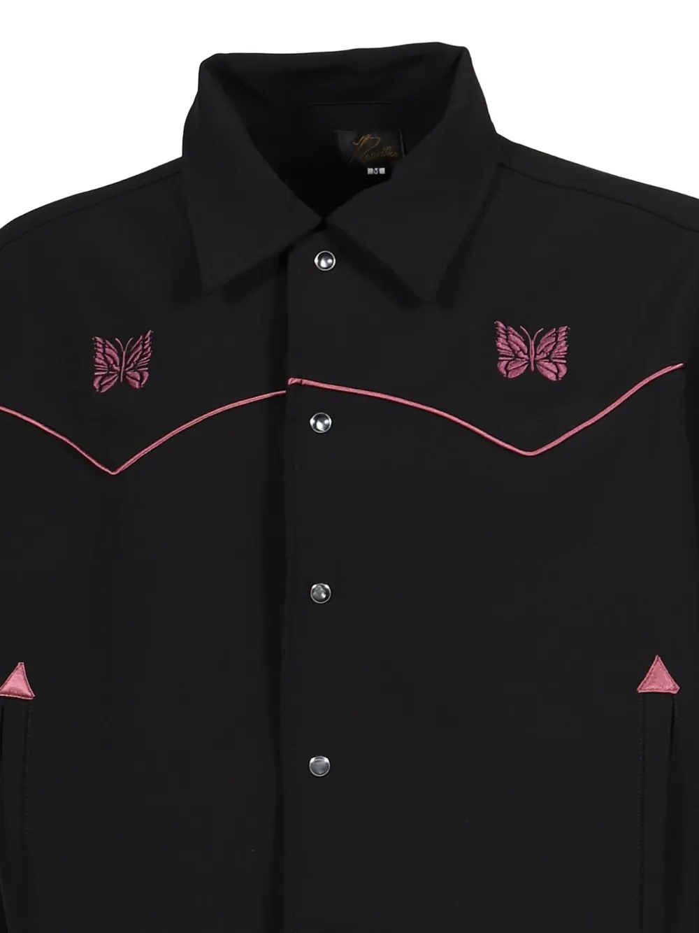 Needles Shirtjack met geborduurd detail Zwart