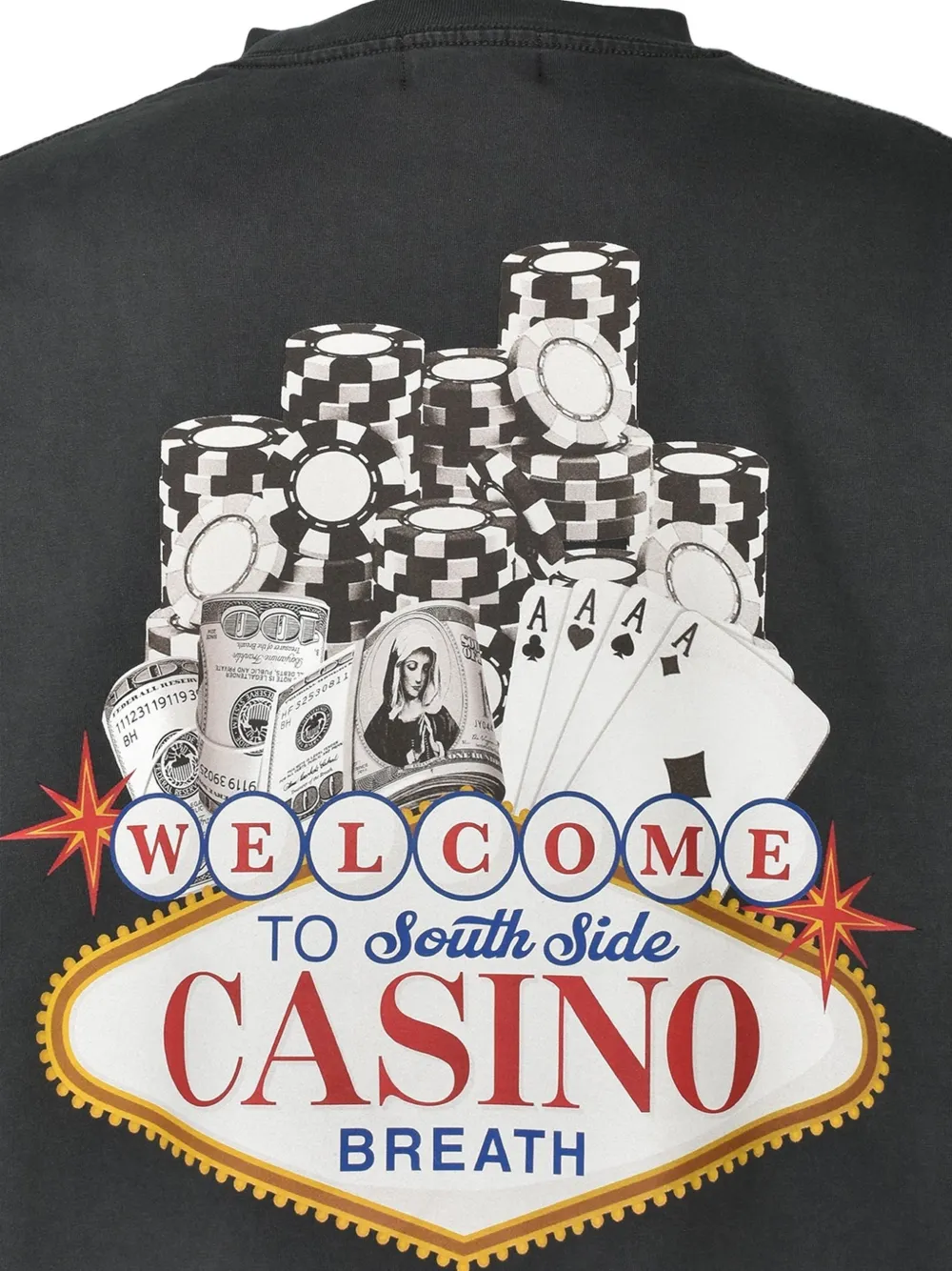 BREATH Casino T-shirt met lange mouwen Zwart