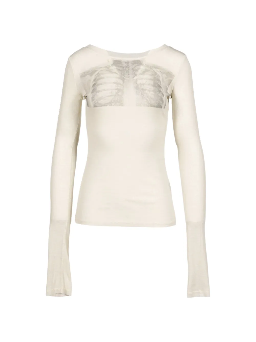 604SERVICE ribcage-print long-sleeve T-shirt