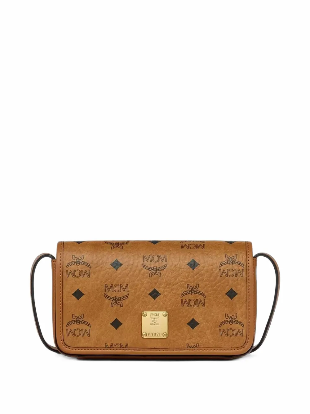 MCM small Aren Visetos shoulder bag Bruin