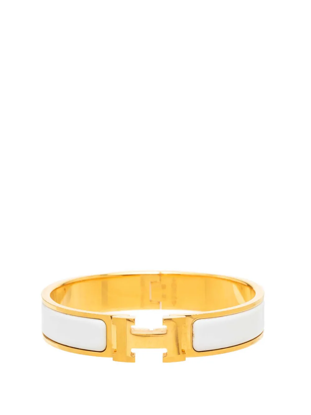 Hermès Pre-Owned 2000-2026 Narrow Enamel Clic H Bracelet PM costume bracelet - Oro