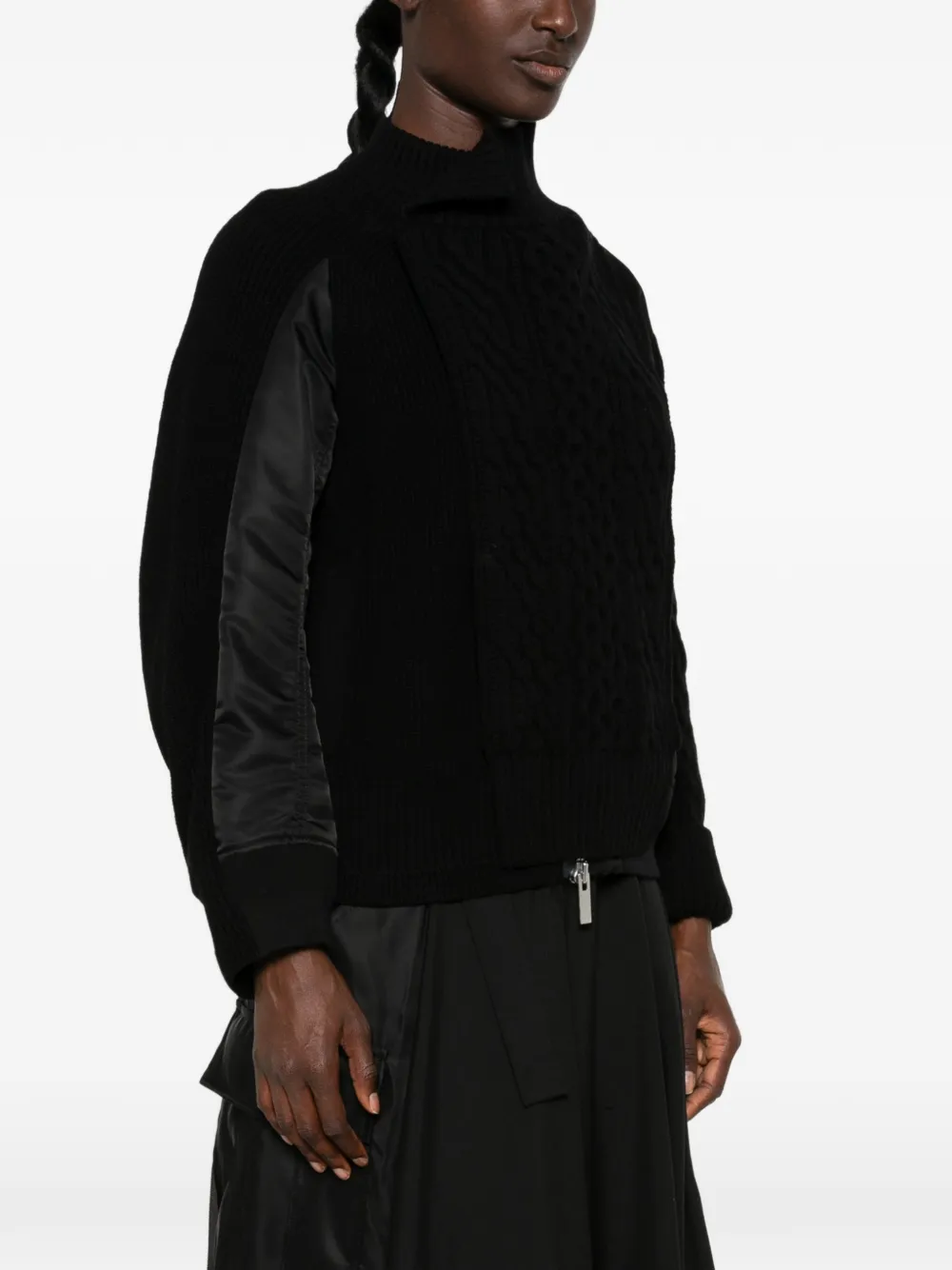 sacai Kabelgebreid hybride jack Zwart