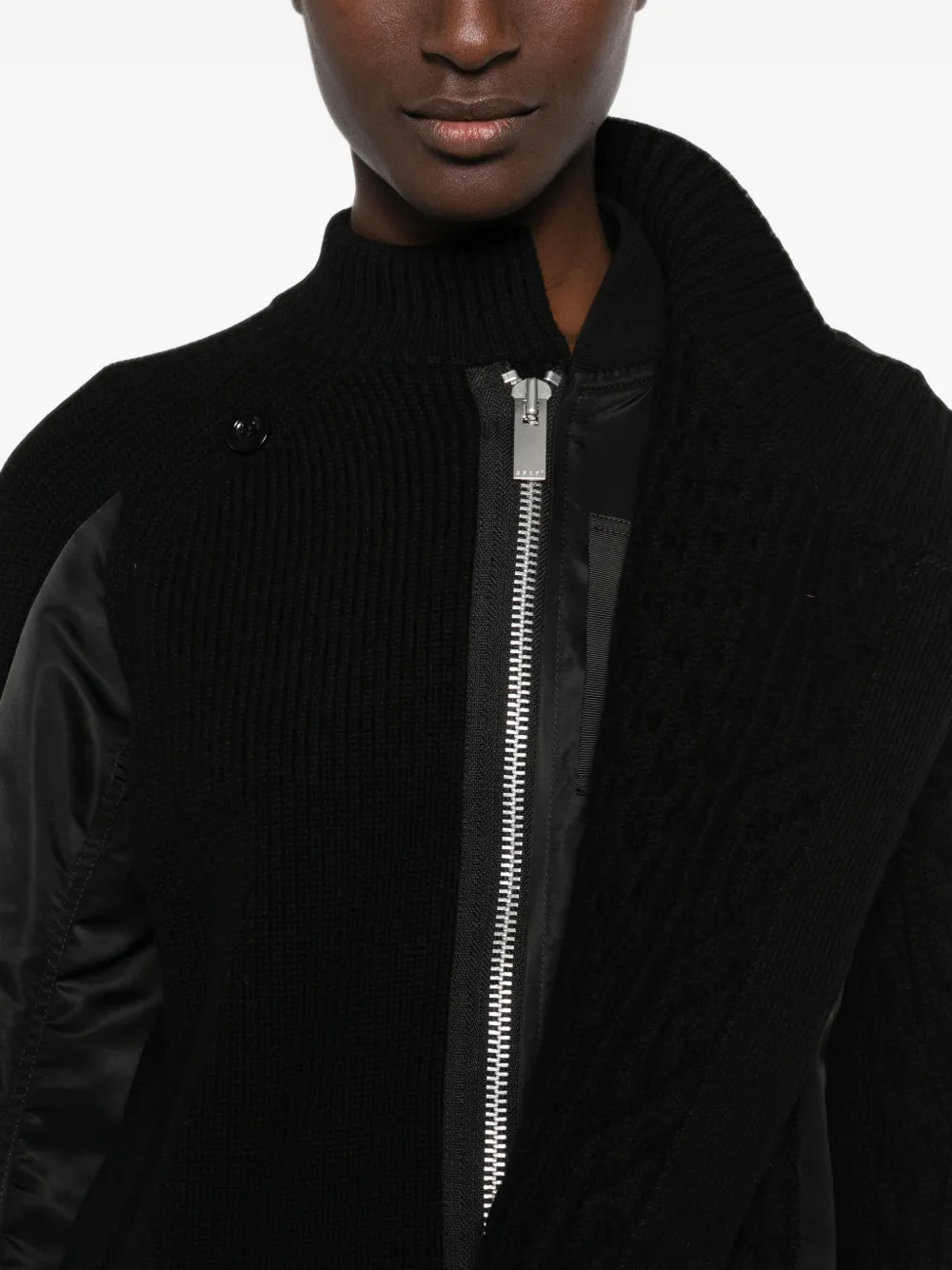 sacai Kabelgebreid hybride jack Zwart