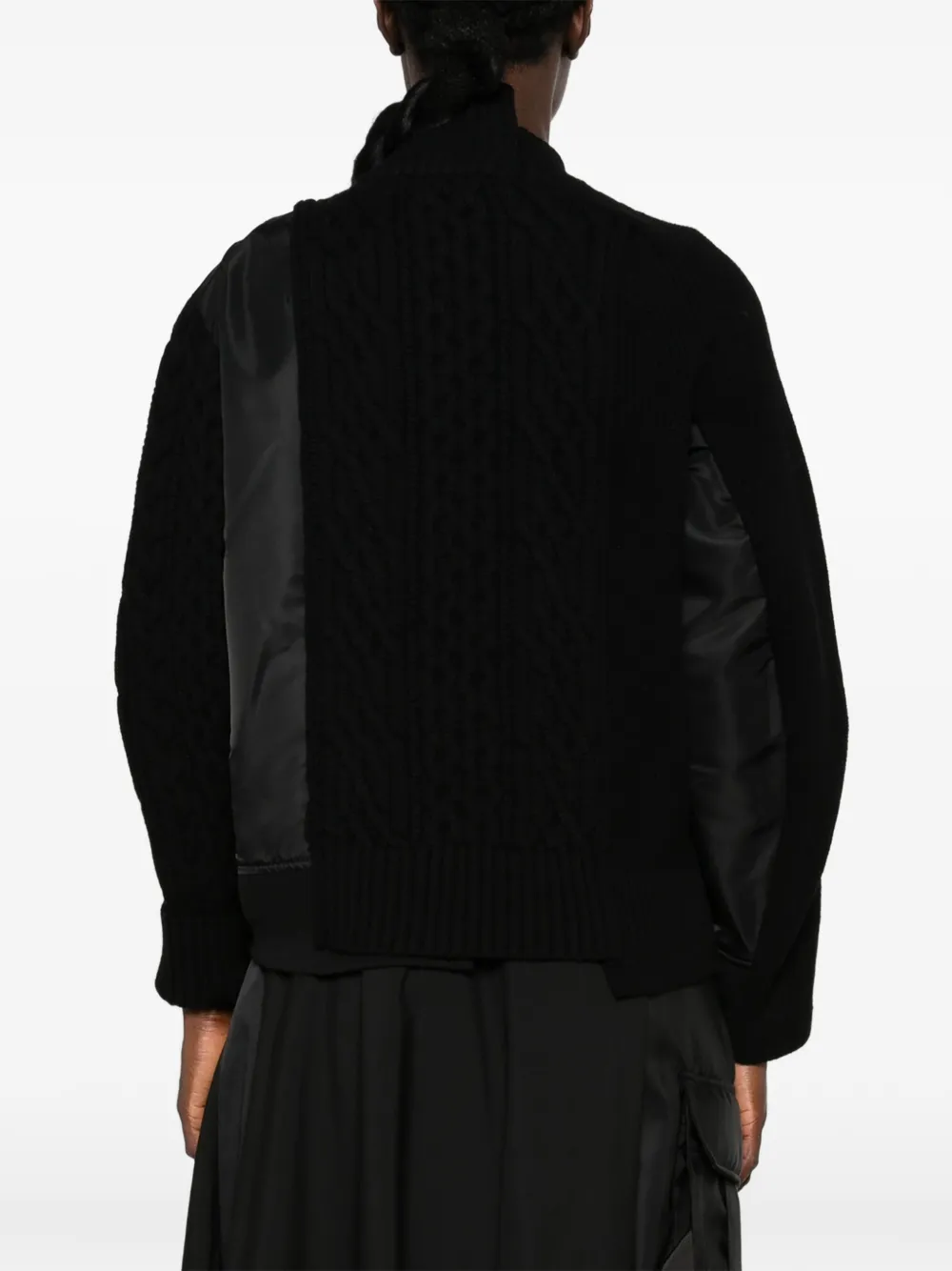 sacai Kabelgebreid hybride jack Zwart