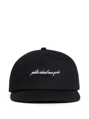 Ann Demeulemeester Embroidered Baseball Cap | Black | FARFETCH