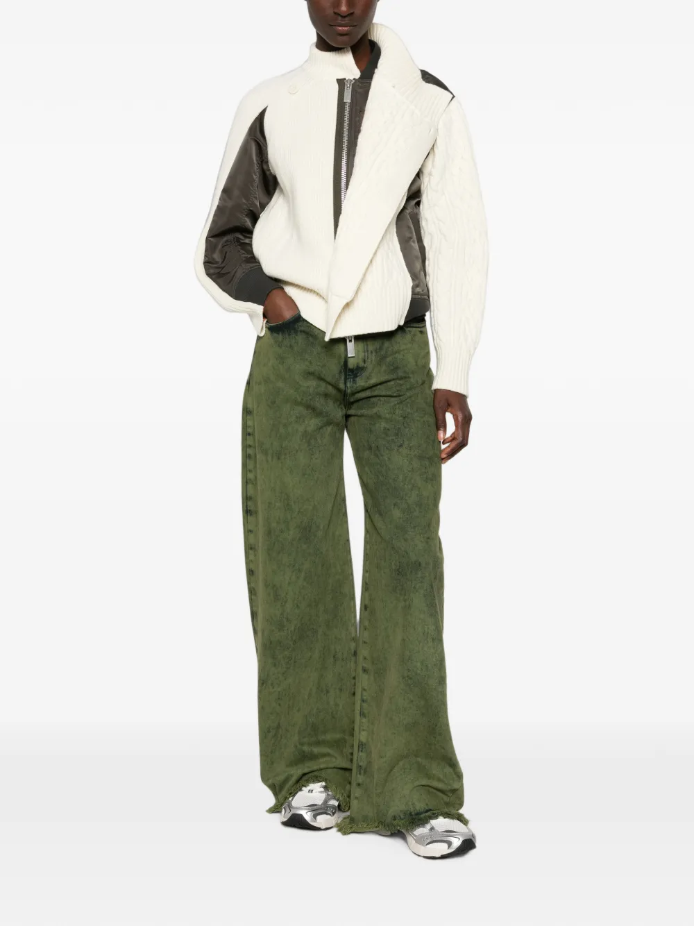 sacai Kabelgebreid hybride jack Wit