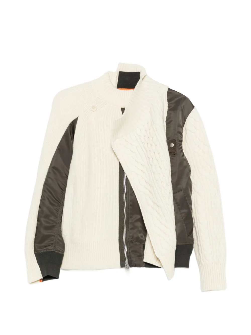 sacai Giacca con lavorazione a trecce - Bianco